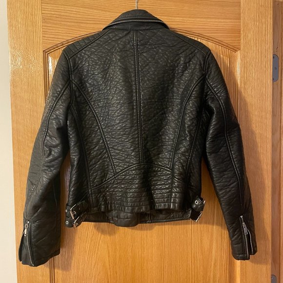Perfect Topshop Zara Leather Jacket, Size L - Picture 3 of 7